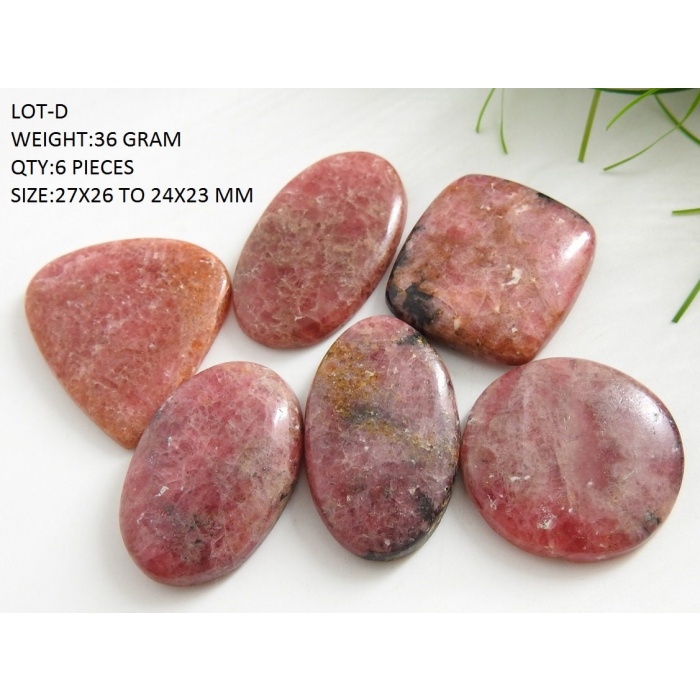 Rhodonite Smooth Cabochons Lot,Fancy Shape,Loose Stone,Handmade,Pendent,For Making Jewelry 100%Natural C2 | Save 33% - Rajasthan Living 9