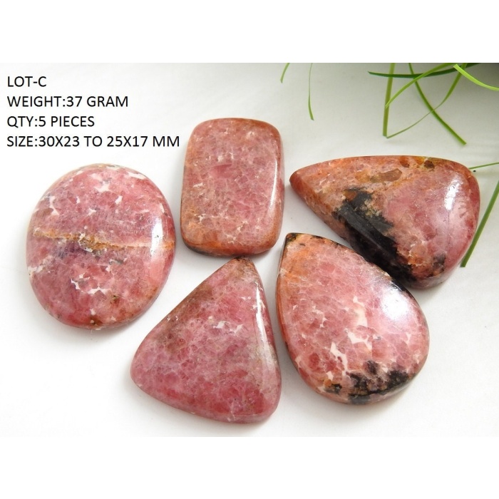Rhodonite Smooth Cabochons Lot,Fancy Shape,Loose Stone,Handmade,Pendent,For Making Jewelry 100%Natural C2 | Save 33% - Rajasthan Living 8