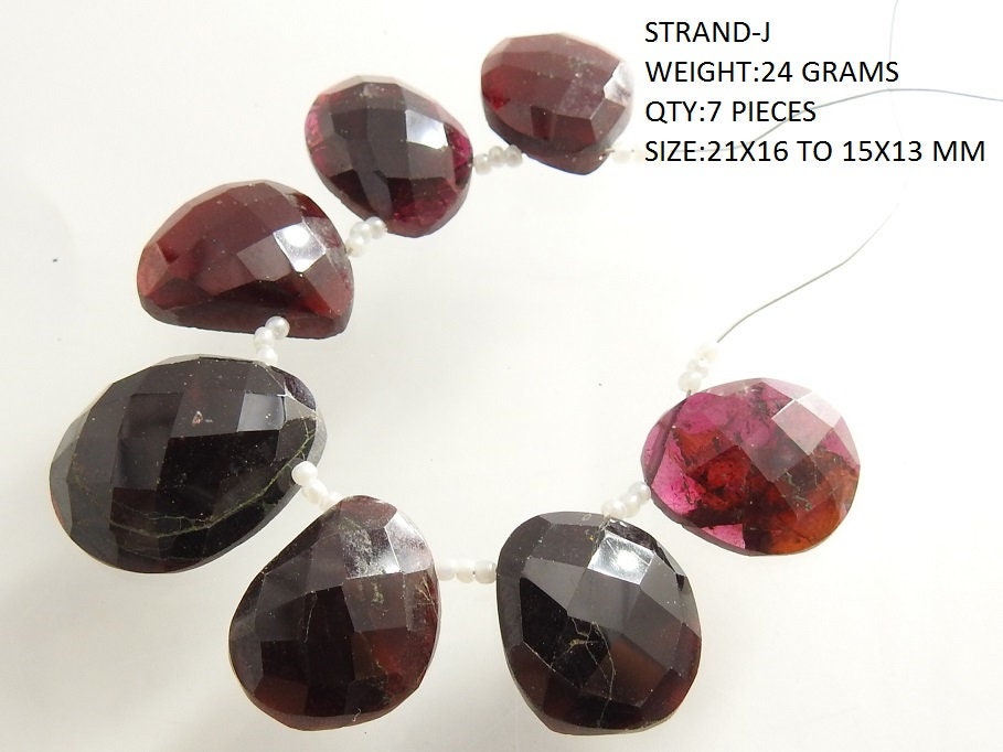 Rhodolite Garnet Faceted Fancy Shape Briolette,Irregular Bead,Handmade,Loose Stone,Gemstones,For Making Jewelry | Save 33% - Rajasthan Living 25