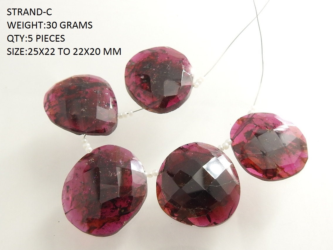Rhodolite Garnet Faceted Fancy Shape Briolette,Irregular Bead,Handmade,Loose Stone,Gemstones,For Making Jewelry | Save 33% - Rajasthan Living 18