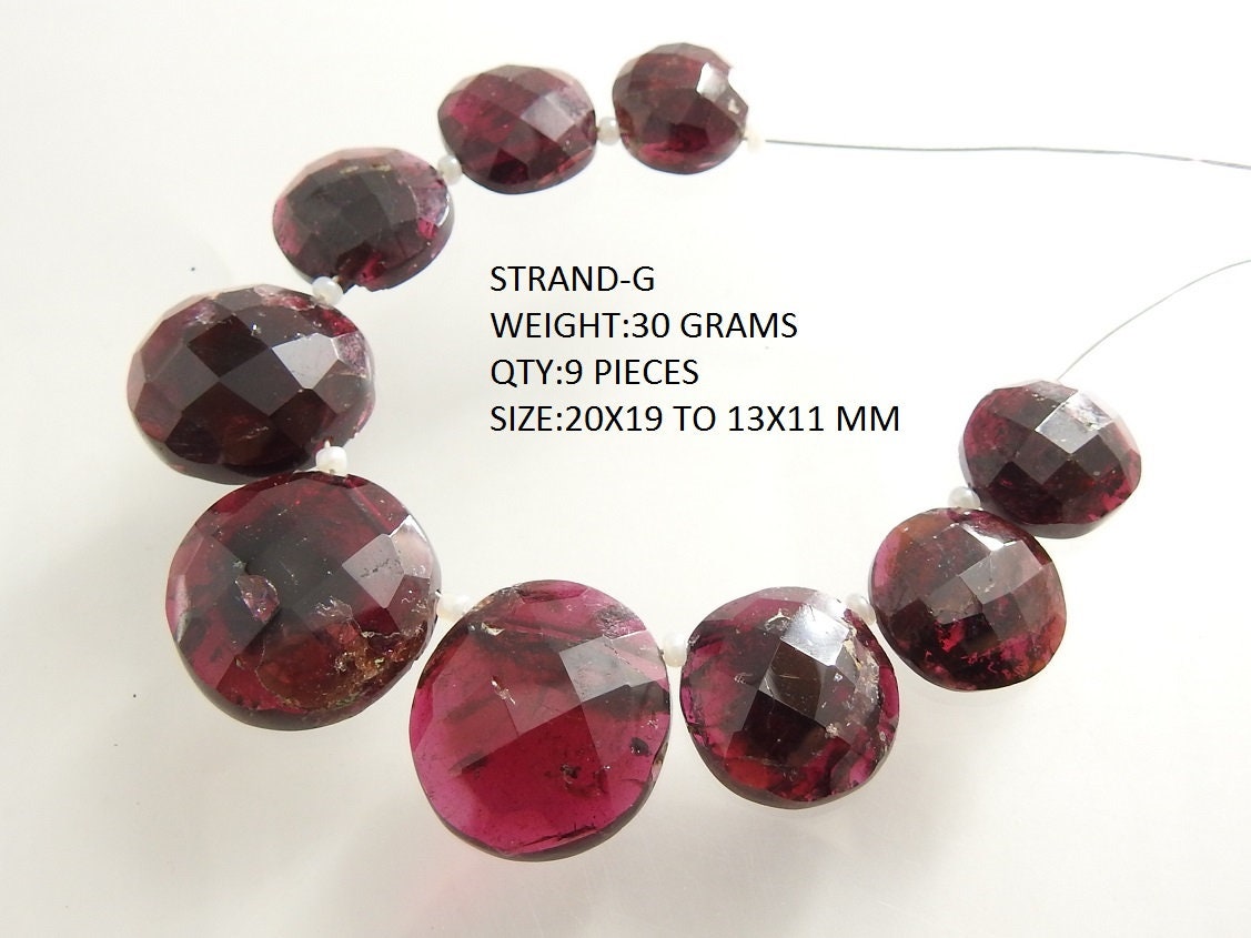 Rhodolite Garnet Faceted Fancy Shape Briolette,Irregular Bead,Handmade,Loose Stone,Gemstones,For Making Jewelry | Save 33% - Rajasthan Living 22