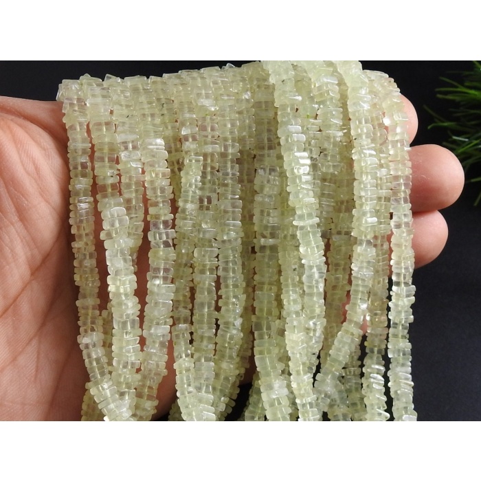 Natural Prehnite Smooth Heishi,Square,Cushion Shape Bead,Handmade,For Jewelry Makers Wholesale Price New Arrival 16Inch (pme)H1 | Save 33% - Rajasthan Living 8