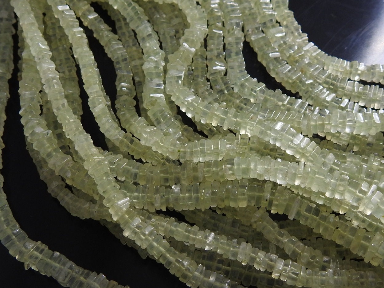 Natural Prehnite Smooth Heishi,Square,Cushion Shape Bead,Handmade,For Jewelry Makers Wholesale Price New Arrival 16Inch (pme)H1 | Save 33% - Rajasthan Living 14
