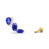 14K Dainty Natural Tanzanite Climber Earrings, Gold Ear Climber Stud Earrings For Women, Everyday Gemstone Earring For Her, Tanzanite Studs | Save 33% - Rajasthan Living 23