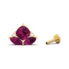 Rhodolite Garnet 14K Stud Earrings, Dainty Gold Stud Earrings For Women, Everyday Gemstone Earring For Her, January Birthstone Jewelry | Save 33% - Rajasthan Living 24