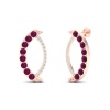 Dainty 14K Natural Rhodolite Garnet Drop Earrings, Gold Stud Earrings For Women, Everyday Gemstone Earring For Her, January Birthstone Jewel | Save 33% - Rajasthan Living 24
