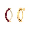 Dainty 14K Natural Rhodolite Garnet Drop Earrings, Gold Stud Earrings For Women, Everyday Gemstone Earring For Her, January Birthstone Jewel | Save 33% - Rajasthan Living 17