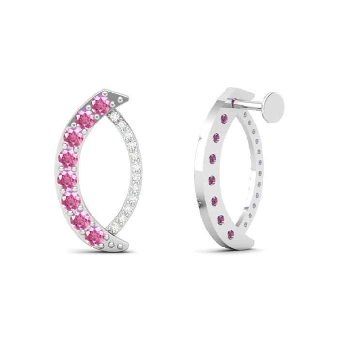 14K Natural Pink Spinel Dainty Drop Earrings, Everyday Gemstone Earring For Her, Gold Stud Earrings For Women, August Birthstone Earrings | Save 33% - Rajasthan Living 10