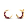 Dainty 14K Natural Rhodolite Garnet Stud Earrings, Everyday Gemstone Earring For Her, Gold Stud Earrings For Women, January Birthstone | Save 33% - Rajasthan Living 22