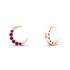 Dainty 14K Natural Rhodolite Garnet Stud Earrings, Everyday Gemstone Earring For Her, Gold Stud Earrings For Women, January Birthstone | Save 33% - Rajasthan Living 17