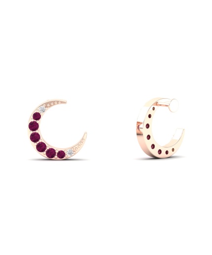 Dainty 14K Natural Rhodolite Garnet Stud Earrings, Everyday Gemstone Earring For Her, Gold Stud Earrings For Women, January Birthstone | Save 33% - Rajasthan Living 8