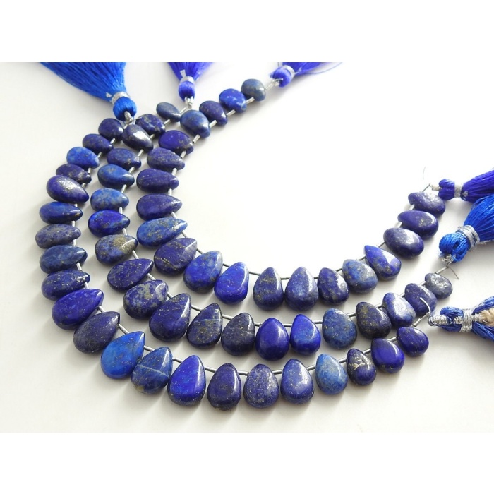 Lapis Lazuli Smooth Teardrop,Loose Stone,Handmade Bead,Drop,Gemstone For Jewelry Making 100%Natural 21 Piece Strand 12X9To9X6MM PME(BR6) | Save 33% - Rajasthan Living 6