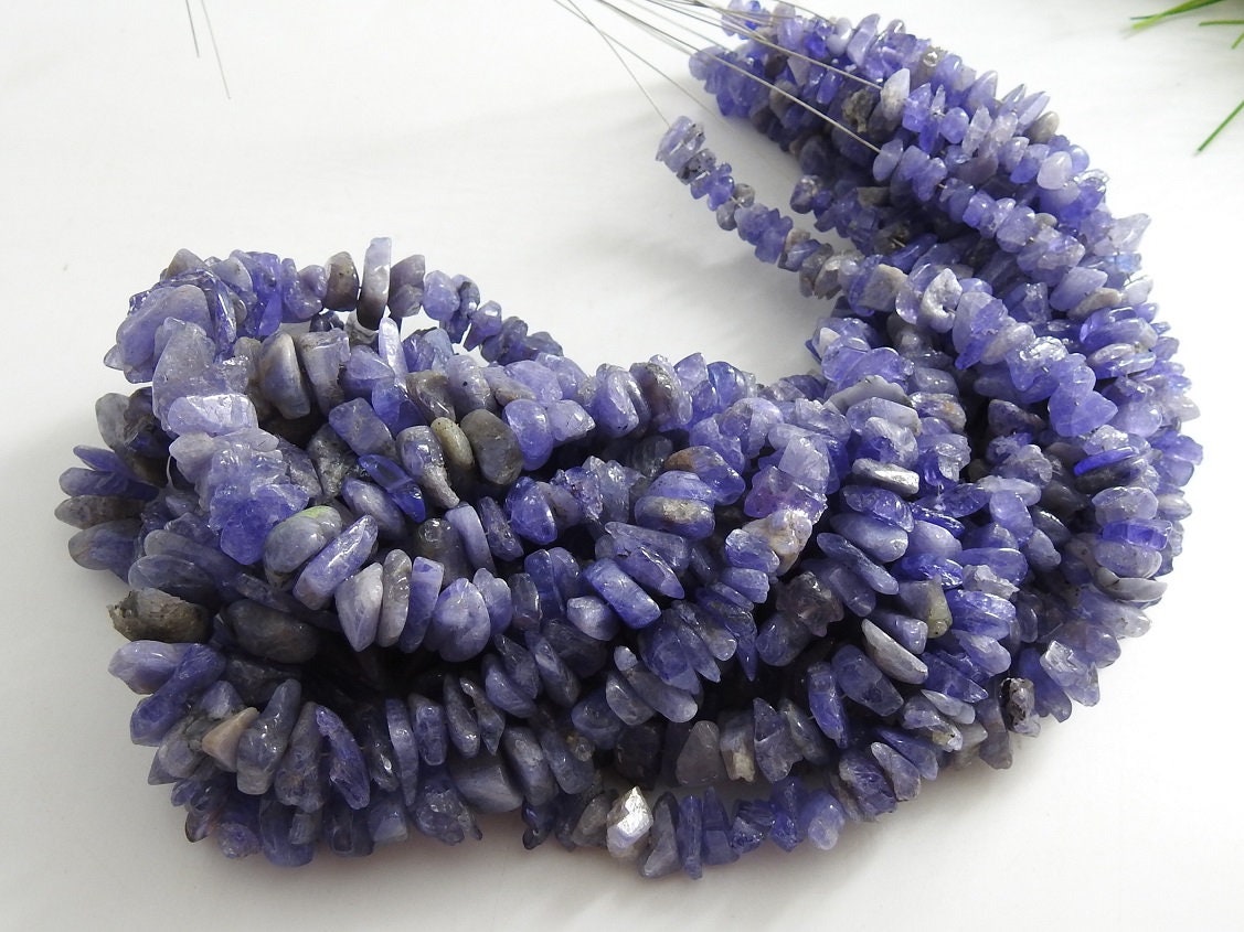 100%Natural,Tanzanite Rough Bead,Polished,Anklet,Chip,Nugget,Loose Stone,16Inch 15X11To6X4MM Approx,Wholesale Price,New Arrival RB7 | Save 33% - Rajasthan Living 15