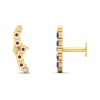 14K Dainty Natural Tanzanite Climber Earrings, Gold Ear Climber Stud Earrings For Her, Everyday Gemstone Earring For Women, Handmade Jewelry | Save 33% - Rajasthan Living 18