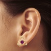 Rhodolite Garnet 14K Dainty Stud Earrings, Gold Stud Earrings For Women, Handmade Jewelry, Everyday Gemstone Earring For Her, Garnet Jewelry | Save 33% - Rajasthan Living 20