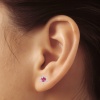 Pink Spinel 14K Dainty Stud Earrings, Everyday Gemstone Stud Earrings For Her, Gold Stud Earrings For Women, August Birthstone Jewelry | Save 33% - Rajasthan Living 19