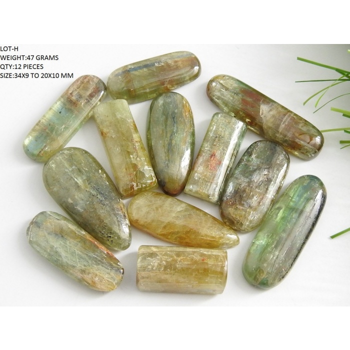 Green Kyanite Smooth Cabochon Lot,Fancy Shape,Loose Stone,Handmade Gemstone,Irregular Bead,Pendent,Necklace,For Jewelry Makers C-2 | Save 33% - Rajasthan Living 12