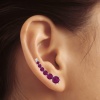 Natural Rhodolite Garnet 14K Climber Earrings, Dainty Gold Stud Earrings For Women, Everyday Gemstone Earring For Her, Handmade Jewelry Gift | Save 33% - Rajasthan Living 19