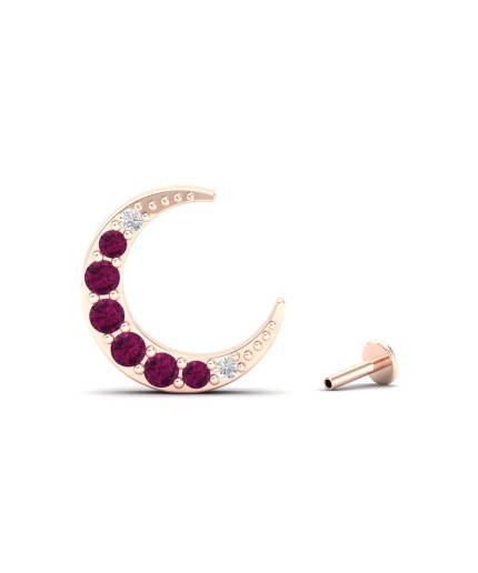 Dainty 14K Natural Rhodolite Garnet Stud Earrings, Everyday Gemstone Earring For Her, Gold Stud Earrings For Women, January Birthstone | Save 33% - Rajasthan Living 6