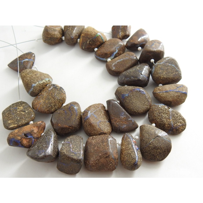 100%Natural Boulder Opal Smooth Fancy Briolette,Tumbke,Nugget,Irregular Shape Bead,Loose Stone,Minerals,Multi Fire 13Piece Strand (WM)R1 | Save 33% - Rajasthan Living 10