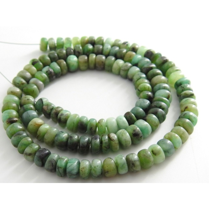 Emerald Smooth Roundel Bead,Shaded,Loose Stone,Handmade,Wholesale Price,New Arrival,18Inch Strand 100%Natural PME(B12) | Save 33% - Rajasthan Living 12