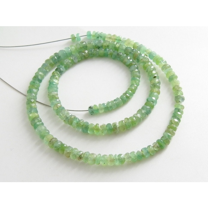 100%Natural Emerald Faceted Roundel Beads,Loose Stone,Handmade,Gemstone For Necklaces Wholesale Price New Arrival 12Inch Strand (pme) B12 | Save 33% - Rajasthan Living 9