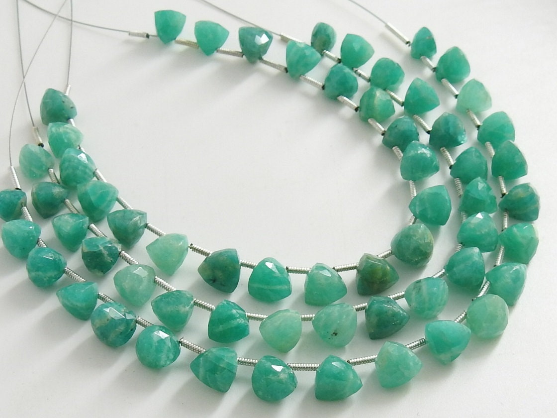 Amazonite Micro Faceted Trillions,Briolette,Loose Stone,Handmade 100%Natural 20Piece Strand 8X8 To 7X7 MM Approx (pme)BR2 | Save 33% - Rajasthan Living 12