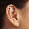 14K Dainty Natural Tanzanite Cartilage Stud Earrings, Everyday Gemstone Earring For Her, Gold Stud Earrings For Women, December Birthstone | Save 33% - Rajasthan Living 20