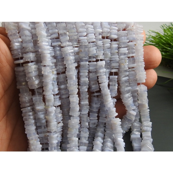 Blue Lace Agate Smooth Heishi,Square,Cushion Shape Beads 16Inch Strand Wholesale Price New Arrival (pme) H1 | Save 33% - Rajasthan Living 9