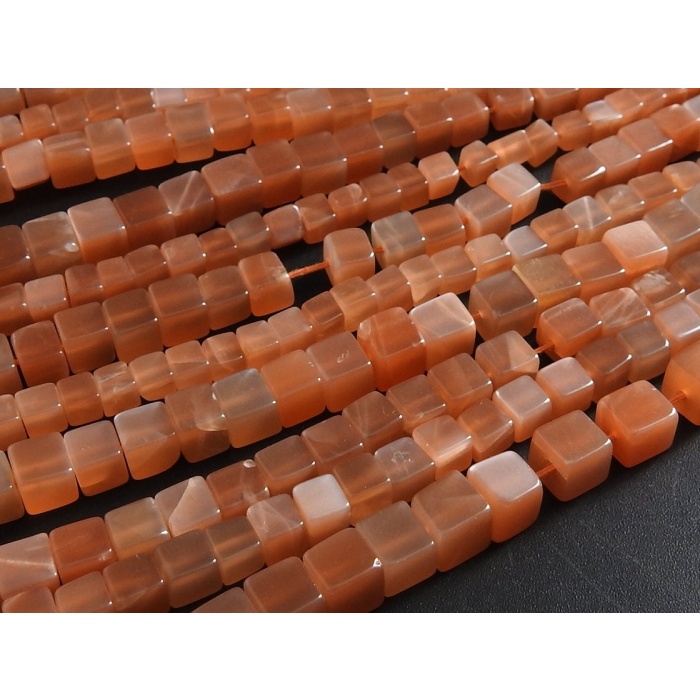 Peach Moonstone Smooth Cube,Box,Handmade,Loose Stone,Bead 100%Natural 16Inch Strand Wholesale Price New Arrival (pme) CB1 | Save 33% - Rajasthan Living 12
