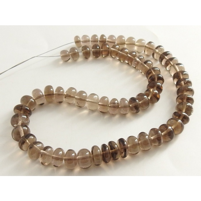 100%Natural,Smoky Quartz Smooth Roundel Beads,Handmade,Loose Stone,Gemstone For Jewelry,Wholesale Price,New Arrival PME-B9 | Save 33% - Rajasthan Living 7