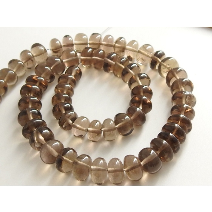 100%Natural,Smoky Quartz Smooth Roundel Beads,Handmade,Loose Stone,Gemstone For Jewelry,Wholesale Price,New Arrival PME-B9 | Save 33% - Rajasthan Living 5