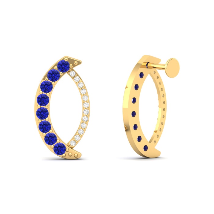 14K Dainty Natural Tanzanite Drop Earrings, Everyday Gemstone Earring For Her, Gold Stud Earrings For Women | Save 33% - Rajasthan Living 13