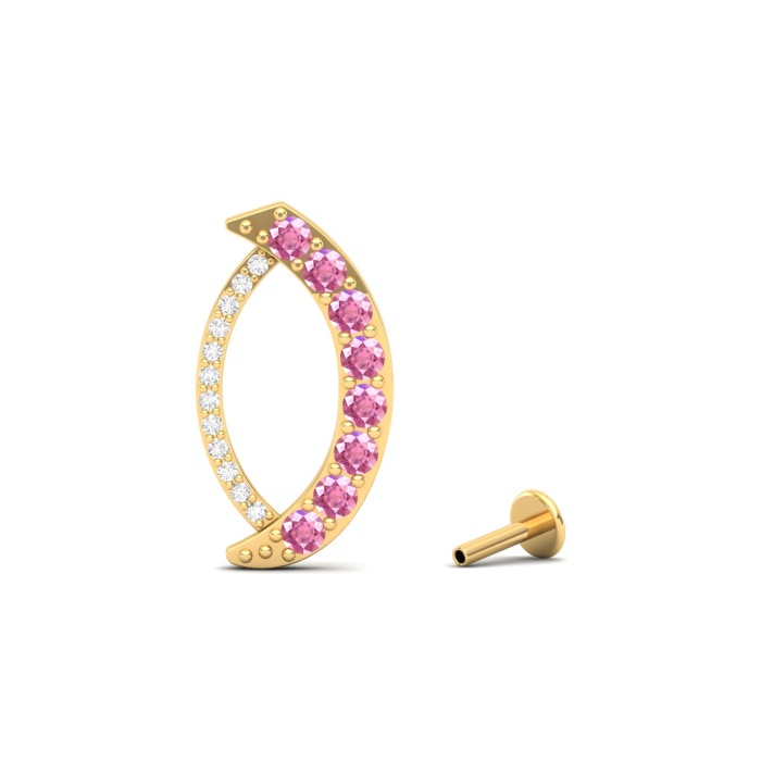 14K Natural Pink Spinel Dainty Drop Earrings, Everyday Gemstone Earring For Her, Gold Stud Earrings For Women, August Birthstone Earrings | Save 33% - Rajasthan Living 12