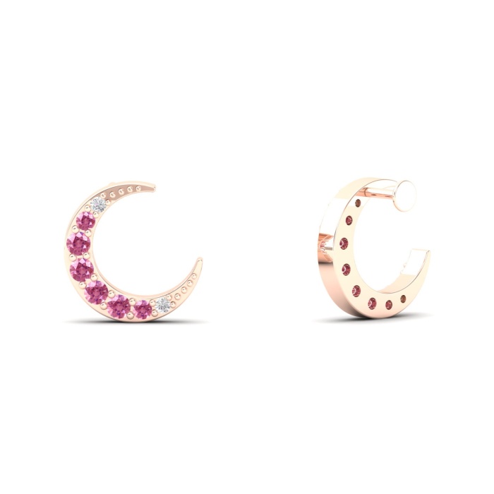 Natural Pink Spinel 14K Dainty Drop Earrings, Gold Stud Earrings For Women, Everyday Gemstone Earring For Her, August Birthstone Earrings | Save 33% - Rajasthan Living 7