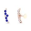 14K Dainty Natural Tanzanite Climber Earrings, Gold Ear Climber Stud Earrings For Her, Everyday Gemstone Earring For Women, Handmade Jewelry | Save 33% - Rajasthan Living 21
