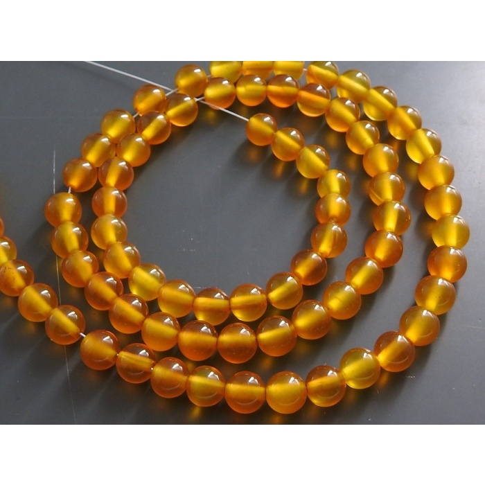 Yellow Onyx Smooth Spheres,Ball,Roundel Shape Bead,Loose Stone,Handmade,Rondelle,For Making Jewelry 100%Natural 18Inch Strand 6MM  PME(B10) | Save 33% - Rajasthan Living 7
