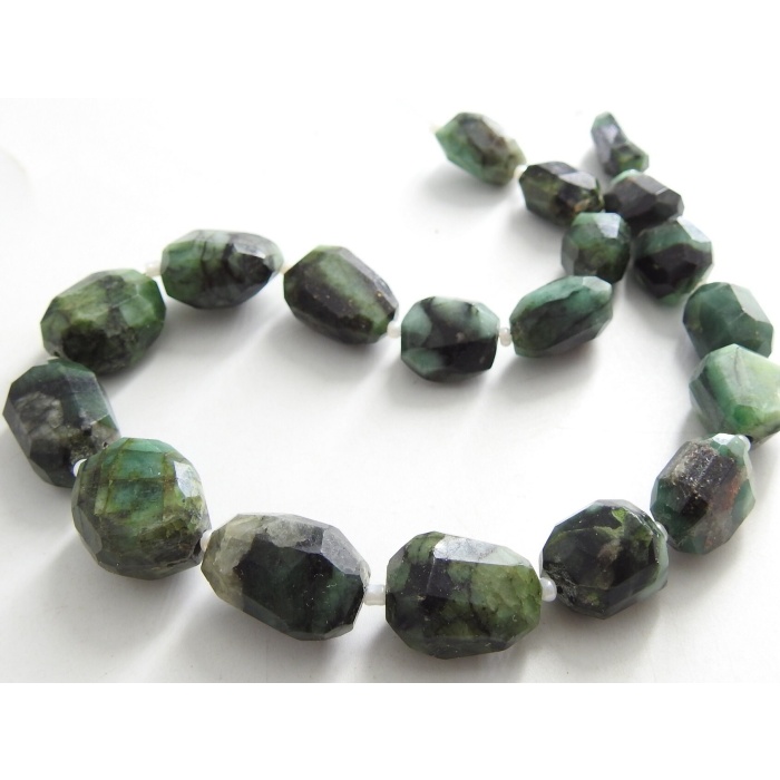 100%Natural,Emerald Faceted Tumble,Nugget,Irregular Shape Bead,Loose Stone,Handmade 12Inch 18X12To10XMM Approx Wholesaler,Supplies (pme)TU1 | Save 33% - Rajasthan Living 10