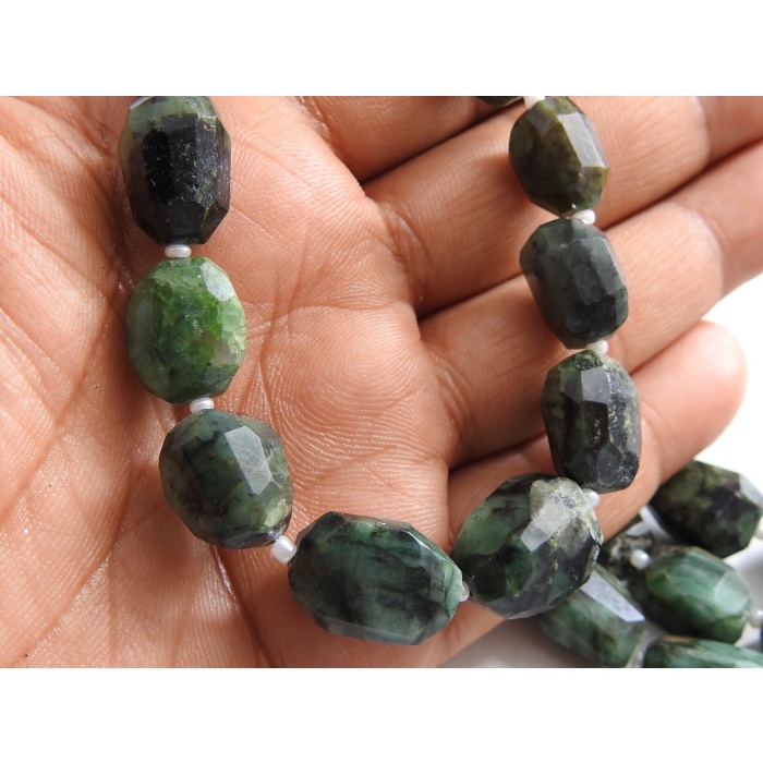 100%Natural,Emerald Faceted Tumble,Nugget,Irregular Shape Bead,Loose Stone,Handmade 12Inch 18X12To10XMM Approx Wholesaler,Supplies (pme)TU1 | Save 33% - Rajasthan Living 8