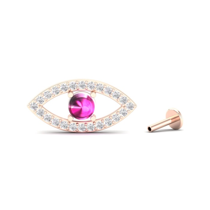 Dainty Natural Pink Spinel 14K Stud Earrings, August Birthstone Earrings, Gold Stud Earrings For Her, Everyday Gemstone Earring For Women | Save 33% - Rajasthan Living 6