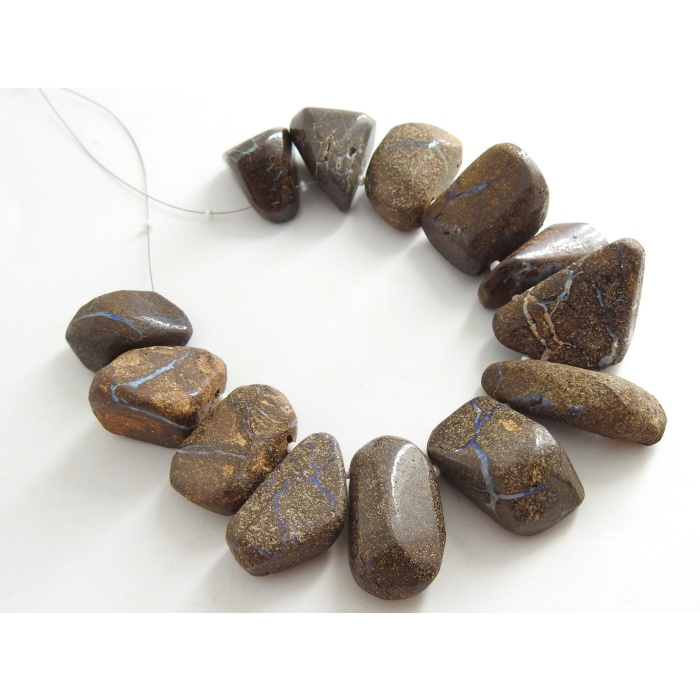 100%Natural Boulder Opal Smooth Fancy Briolette,Tumbke,Nugget,Irregular Shape Bead,Loose Stone,Minerals,Multi Fire 13Piece Strand (WM)R1 | Save 33% - Rajasthan Living 8