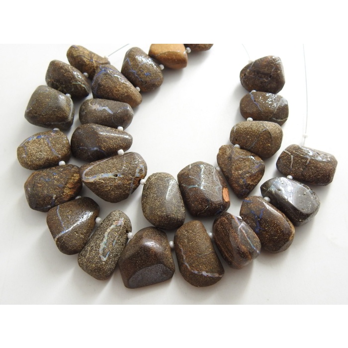 100%Natural Boulder Opal Smooth Fancy Briolette,Tumbke,Nugget,Irregular Shape Bead,Loose Stone,Minerals,Multi Fire 13Piece Strand (WM)R1 | Save 33% - Rajasthan Living 11