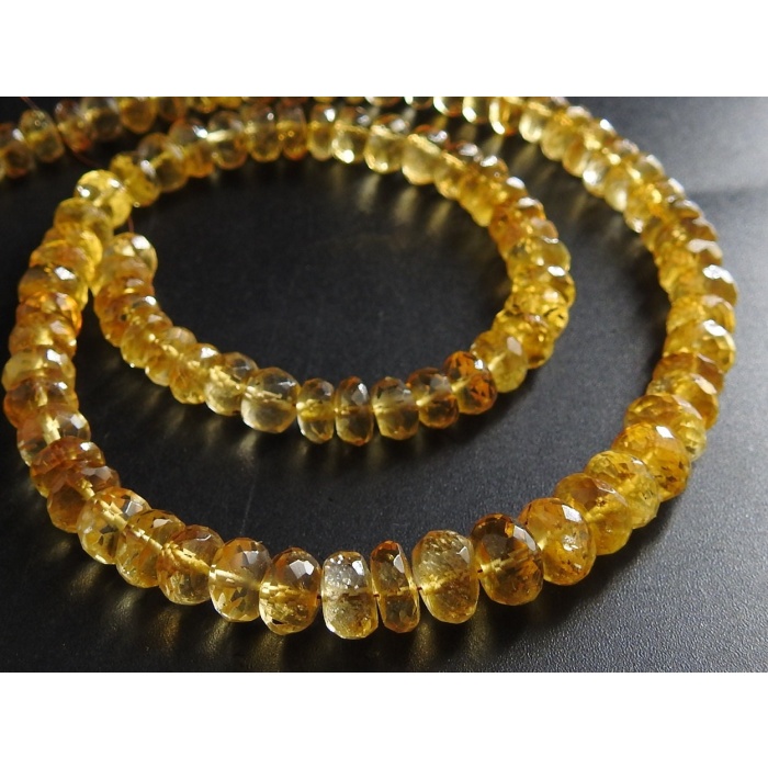 Citrine Faceted Roundel Beads,Loose Stone,Quartz,Yellow Color,Minerals Gemstone,For Jewelry Making 100%Natural 8Inch 5To6MM Approx (pme)B11 | Save 33% - Rajasthan Living 9