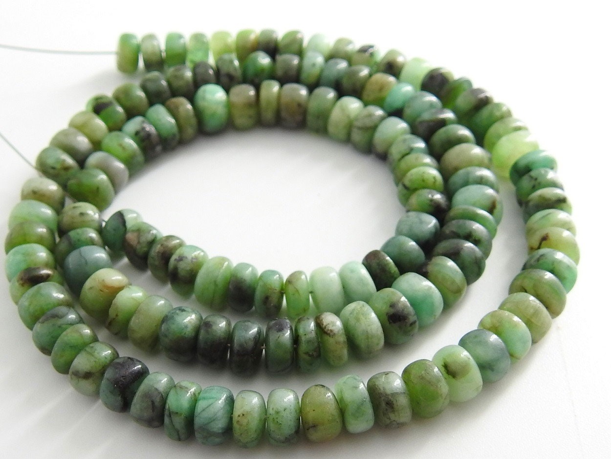 Emerald Smooth Roundel Bead,Shaded,Loose Stone,Handmade,Wholesale Price,New Arrival,18Inch Strand 100%Natural PME(B12) | Save 33% - Rajasthan Living 17
