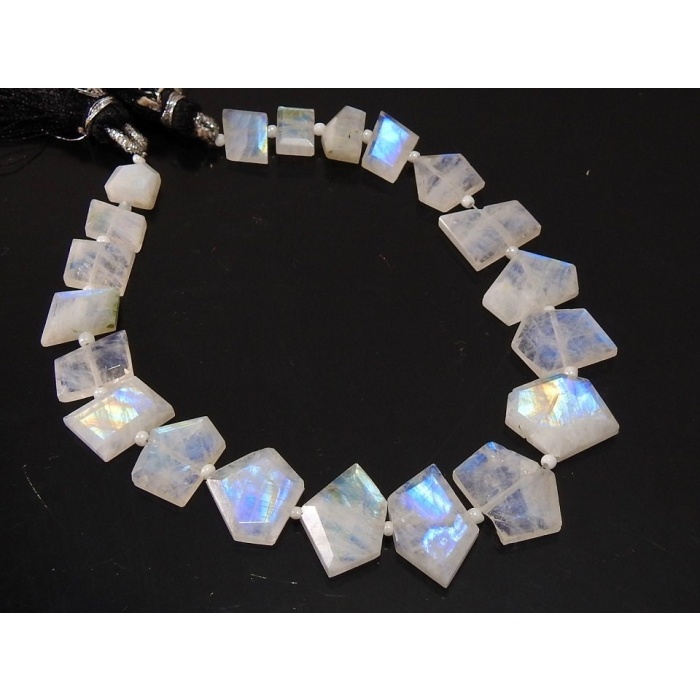 White Rainbow Moonstone Faceted Fancy Briolette,Hut,Pantagon,Trapezoid,Marquise,Crown Cut,14Piece 15X9To8X5MM Approx PME(BR2) | Save 33% - Rajasthan Living 8
