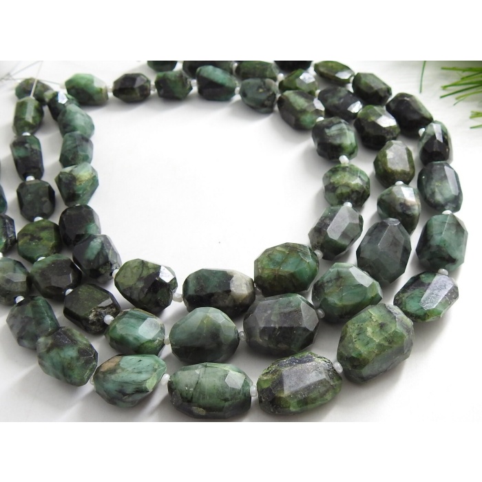 100%Natural,Emerald Faceted Tumble,Nugget,Irregular Shape Bead,Loose Stone,Handmade 12Inch 18X12To10XMM Approx Wholesaler,Supplies (pme)TU1 | Save 33% - Rajasthan Living 7