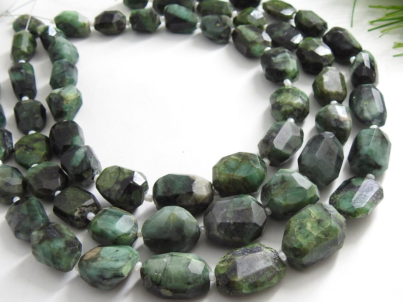 100%Natural,Emerald Faceted Tumble,Nugget,Irregular Shape Bead,Loose Stone,Handmade 12Inch 18X12To10XMM Approx Wholesaler,Supplies (pme)TU1 | Save 33% - Rajasthan Living 12