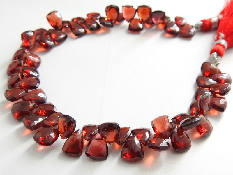 Mozambique Garnet Faceted Long Trillion,Briolette,Teardrop,Bead,Pyramid,Drop,Loose Stone,For Making Jewelry 100%Natural 8Inch Strand PME-BR5 | Save 33% - Rajasthan Living 14