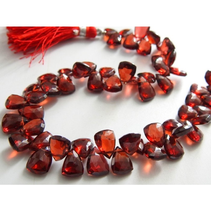 Mozambique Garnet Faceted Long Trillion,Briolette,Teardrop,Bead,Pyramid,Drop,Loose Stone,For Making Jewelry 100%Natural 8Inch Strand PME-BR5 | Save 33% - Rajasthan Living 6