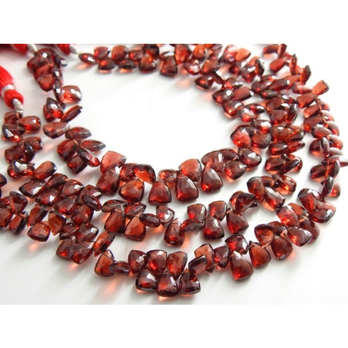 Mozambique Garnet Faceted Long Trillion,Briolette,Teardrop,Bead,Pyramid,Drop,Loose Stone,For Making Jewelry 100%Natural 8Inch Strand PME-BR5 | Save 33% - Rajasthan Living 7